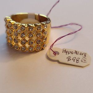 Gold Plated Ring with Swarovski Crystals